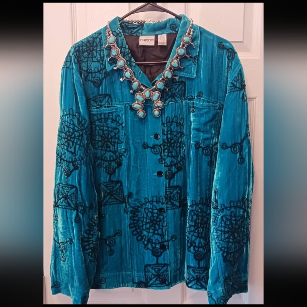 Chico's Velvet Women's Top/Jacket Sz L